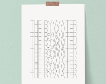 The Bywater New Orleans Printable Art Minimalist DIGITAL DOWNLOAD Poster Wall Decor Digital Art Wall Art Prints