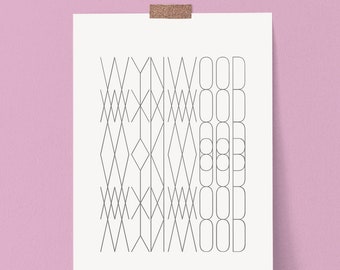 Wynwood Modern Geometric Printable Art Minimalist Typography Art DIGITAL DOWNLOAD Prints Wall Art Poster Abstract Art Print