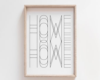 Home Modern Black and White Typography Wall Art Prints DIGITAL DOWNLOAD Poster Printable Dorm Decor