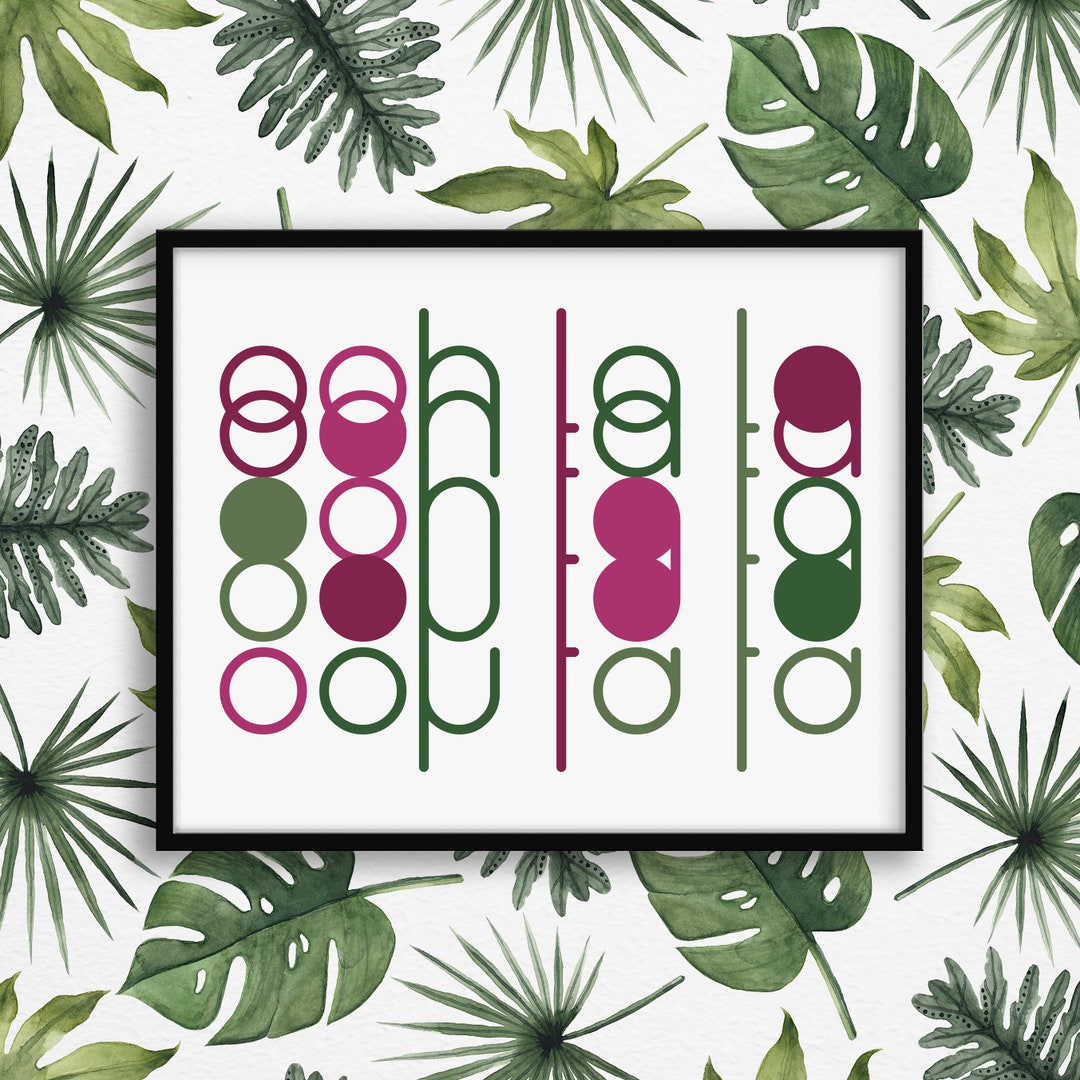 Ooh La La Printable Wall Art Poster Home Decor DIGITAL DOWNLOAD Green ...