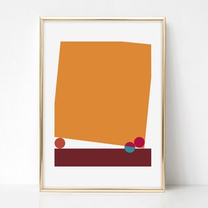 Abstract Orange Printable Wall Art, Geometric Modern Art DIGITAL DOWNLOAD, Art Poster for Home, Office, or Dorm Decor image 7