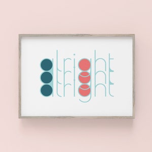 Stampe di poster astratti con tipografia moderna blu e rossa, decorazioni da parete per camera da letto o dormitorio