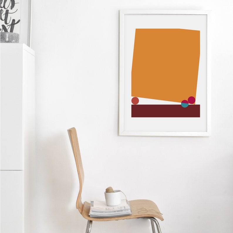 Abstract Orange Printable Wall Art, Geometric Modern Art DIGITAL DOWNLOAD, Art Poster for Home, Office, or Dorm Decor image 8