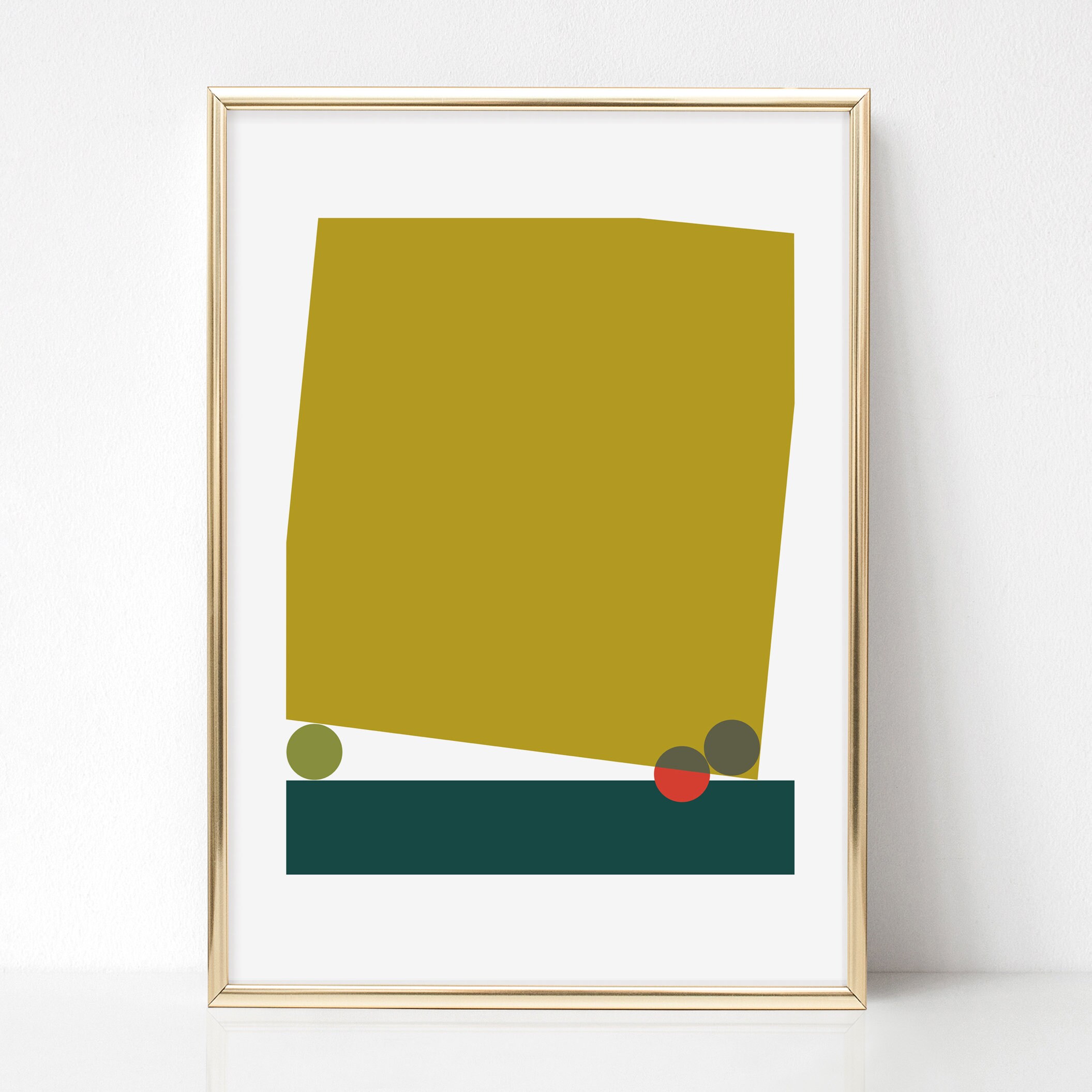 Green Abstract Art DIGITAL DOWNLOAD, Modern Printable Art Poster ...
