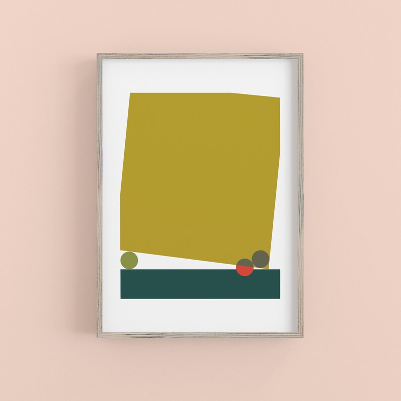 Abstract Minimalist Art Print Mid Century Modern Scandinavian Etsy