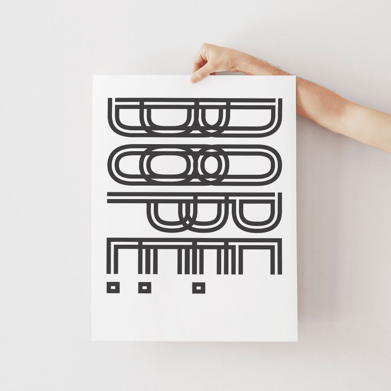 Dope Wall Art Print Typography Art Poster Home Decor Black and Etsy