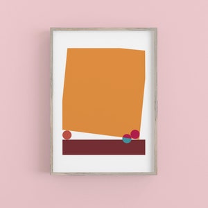 Abstract Orange Printable Wall Art, Geometric Modern Art DIGITAL DOWNLOAD, Art Poster for Home, Office, or Dorm Decor image 5