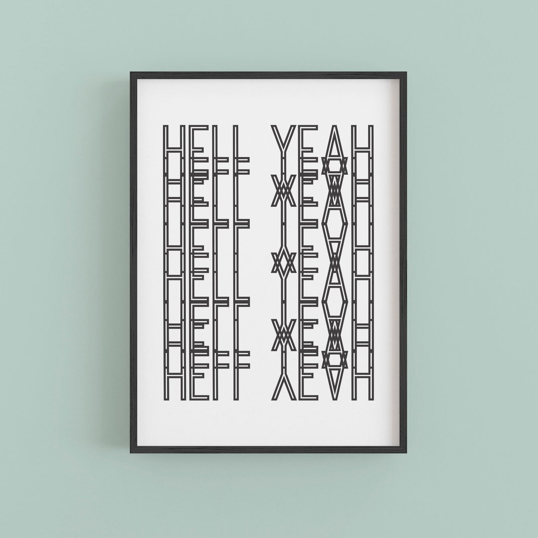 Modern Art Typography Print, Black and White Home Decor, Wall Art ...