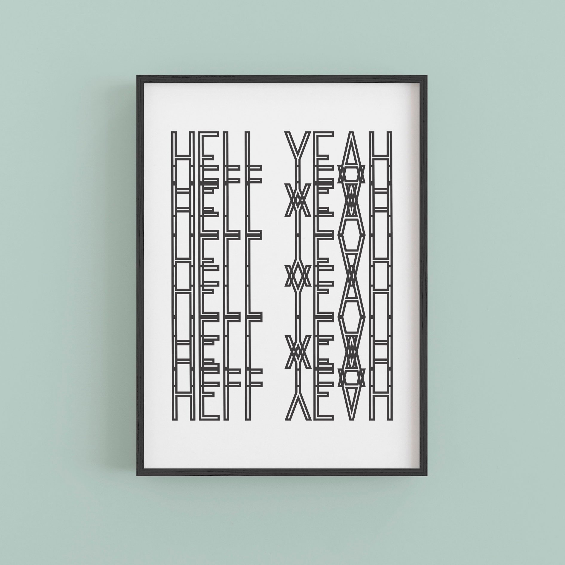 Modern Art Typography Print, Black and White Home Decor, Wall Art Prints Poster