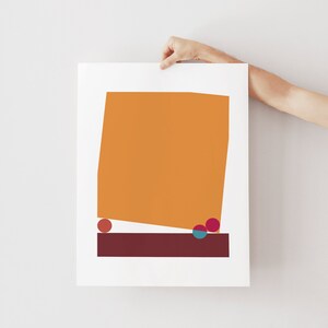 Abstract Orange Printable Wall Art, Geometric Modern Art DIGITAL DOWNLOAD, Art Poster for Home, Office, or Dorm Decor image 6