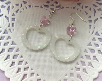 Ruffle Heart Earrings