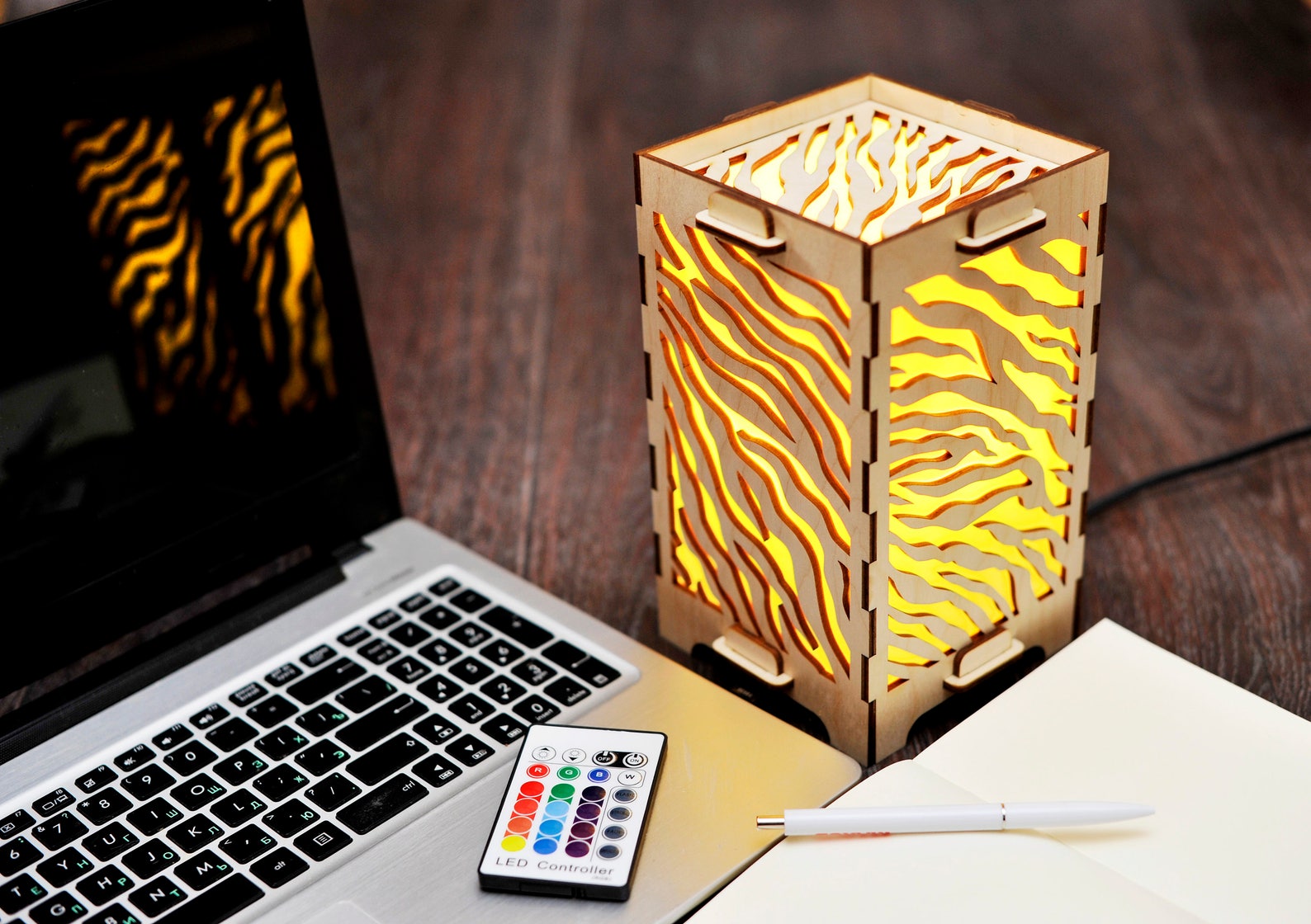 Unique Touch Wooden Lamp Long Distance Relationship Etsy