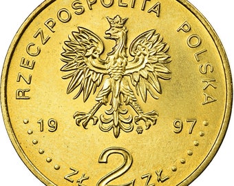 brass 1996 km:315 40-45 2 zlote poland ef coin