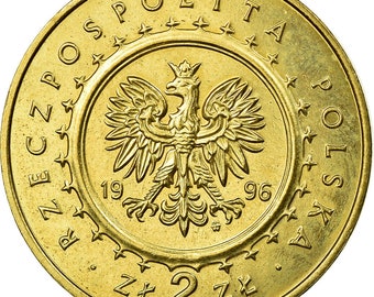 brass 1996 km:315 40-45 2 zlote poland ef coin