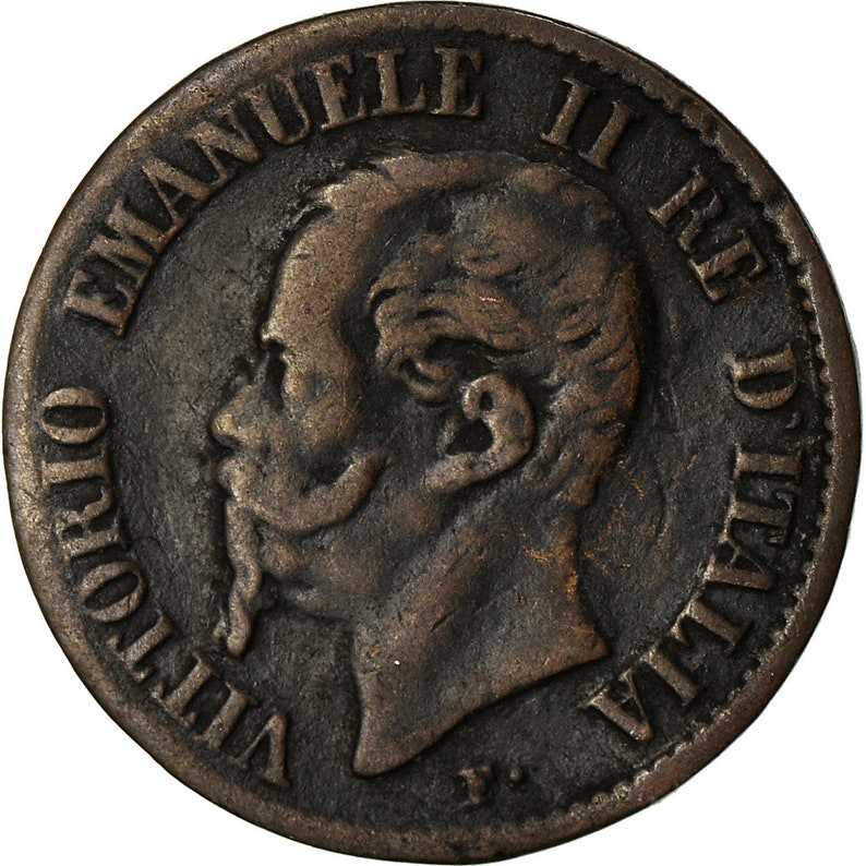 30-35 coin vittorio emanuele ii italy 1862 copper centesimo vf naples