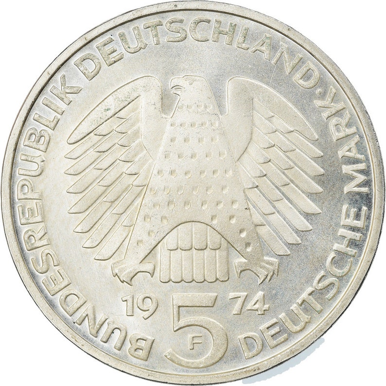 5 mark ms germany coin stuttgart 1974 be germany federal republic 63