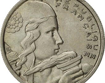 coin france cochet 100 francs 1958 ef(40-45) copper-nickel km919.1
