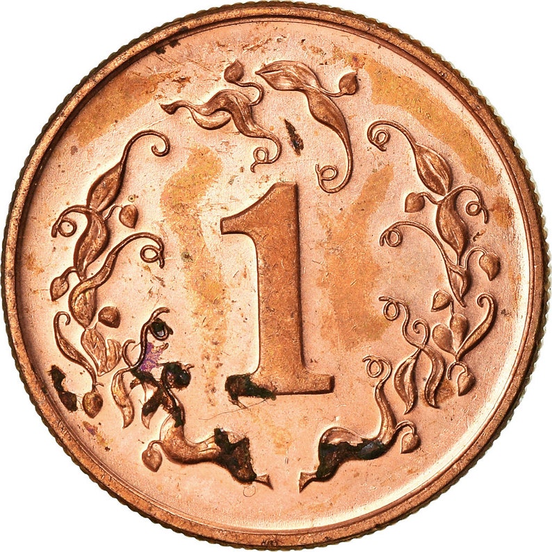 coin zimbabwe cent 1997 ef40-45 bronze plated steel image 0