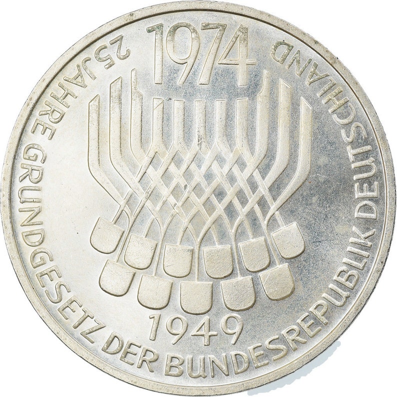 5 mark ms germany coin stuttgart 1974 be germany federal republic 63