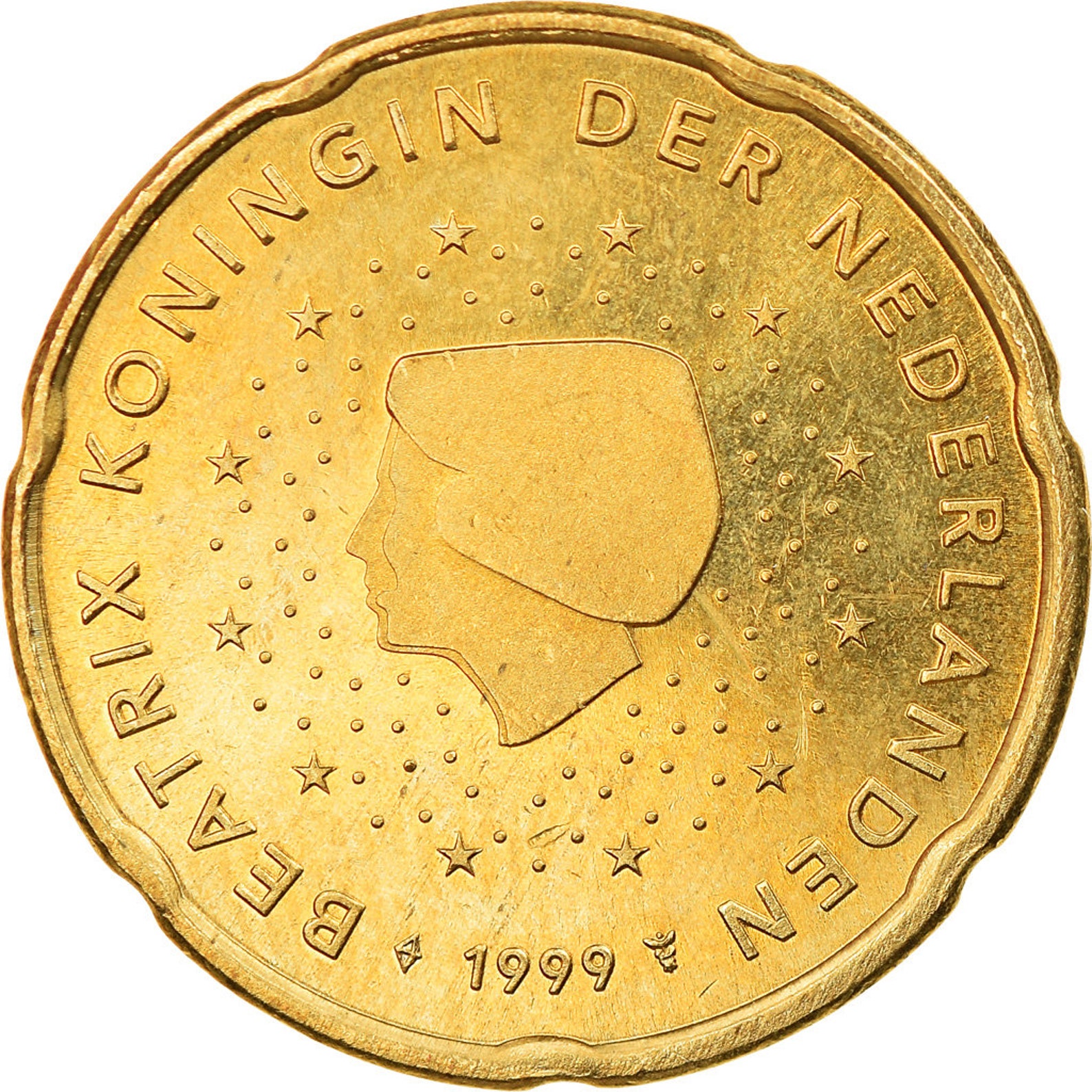 PaysBas 20 Euro Cent 1999 BE SPL Laiton KMNew Etsy