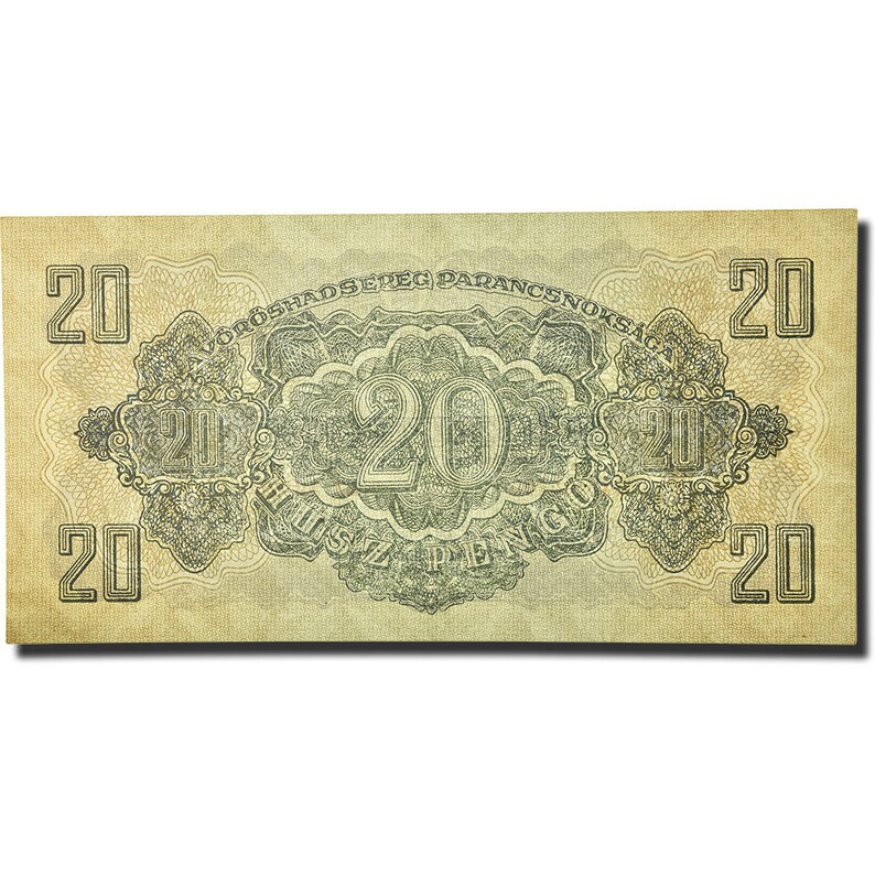 banknote km:m6b 20 peng\u00f6 65-70 hungary 1944 unc