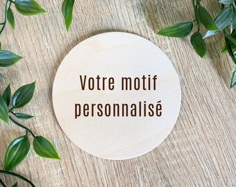 Carte étape bébé en bois, motif personnalisable avec vos mots et vos idées