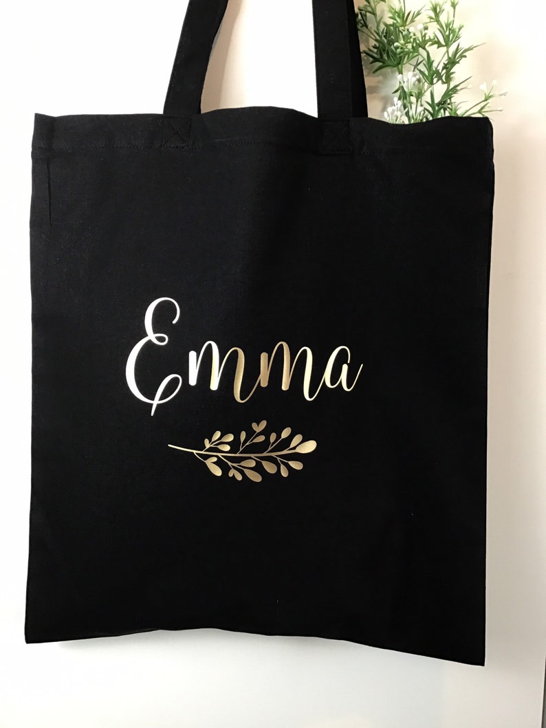 Tote bag personnalisable avec prénom ou texte image 1