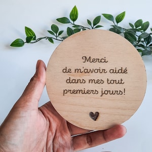 Carte en bois personnalisée, cœur