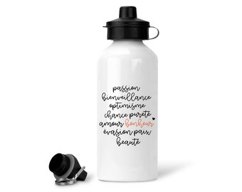 Gourde avec message personnalisé pour amie, soeur, cadeau d'anniversaire, cadeau de témoin, bouteille personnalisée