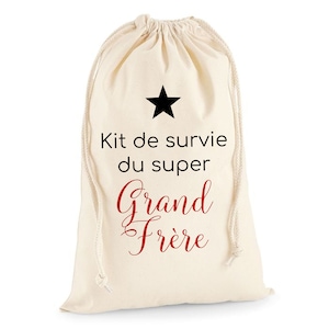 Pochon personnalisé pour futur grand frère, Motif Etoile