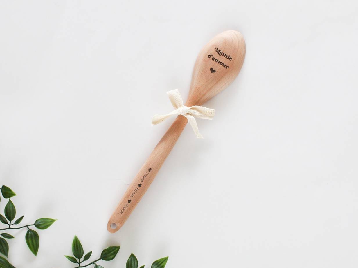 Cuillère en Bois Personnalisée, Annonce Marraine, Anniversaire, Bonne Fête Maman, Des Mères, Mamie, 