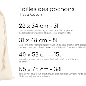 Pochon personnalisé pour témoin en or, pochette personnalisée en coton pour cadeau, Sac avec prénoms pour mariage, Motif cœur et cursive image 4