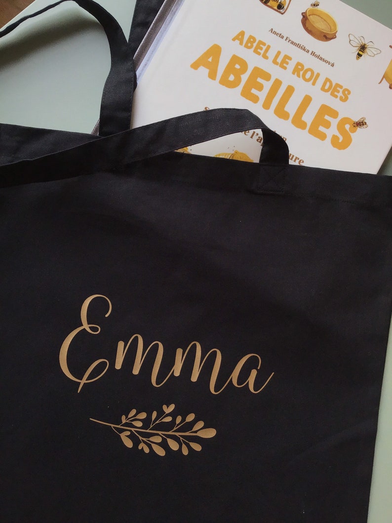 Tote bag personnalisable avec prénom ou texte image 4