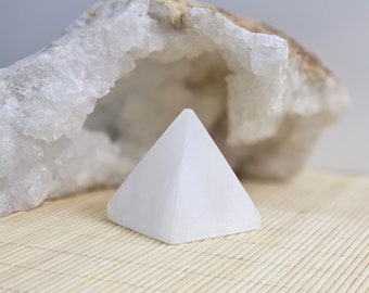 Moroccan Selenite Pyramid | Polished Crystal Charging Tower