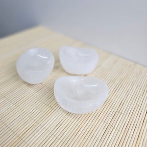 Selenit Ladeschale | Handgefertigte Kristallschale, Marokko