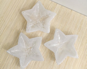 Selenite Star Bowl 10 cm | Selenite Charging Bowl | Crystals Charging Bowl | Crystals Star Bowl | Home Gift | Crystals Lover Gift Idea