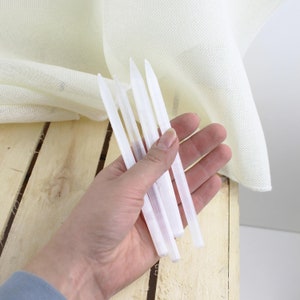 Marockansk Selenitstav: Tunn Kristallmassage, Reiki-energi (15 cm)