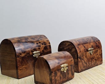 Moroccan Thuja Wood Treasure Box | Handcrafted Jewellery Box