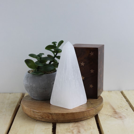 Selenite Obelisk Tower | Moroccan Crystal, Meditation Gift