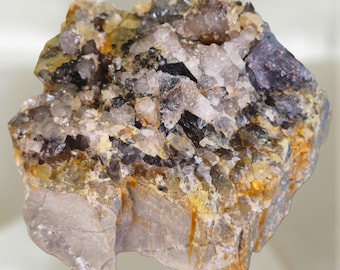Fluorite with Barite Crystal Specimen | Natural Mineral Display | Collector's Piece | Clarity & Intuition Stone