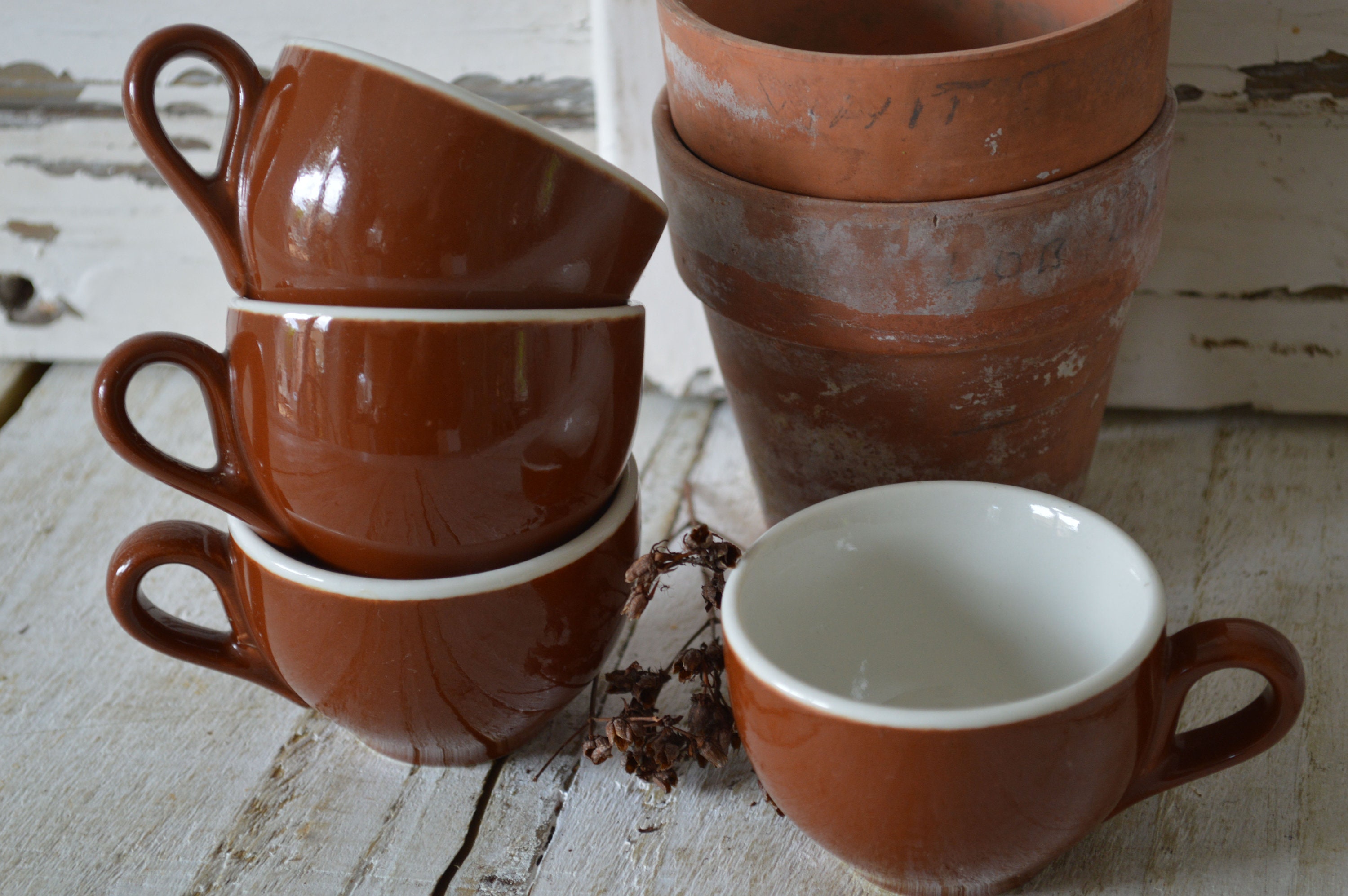 Set of four 1950s ACF espresso cups thick espresso cups Etsy