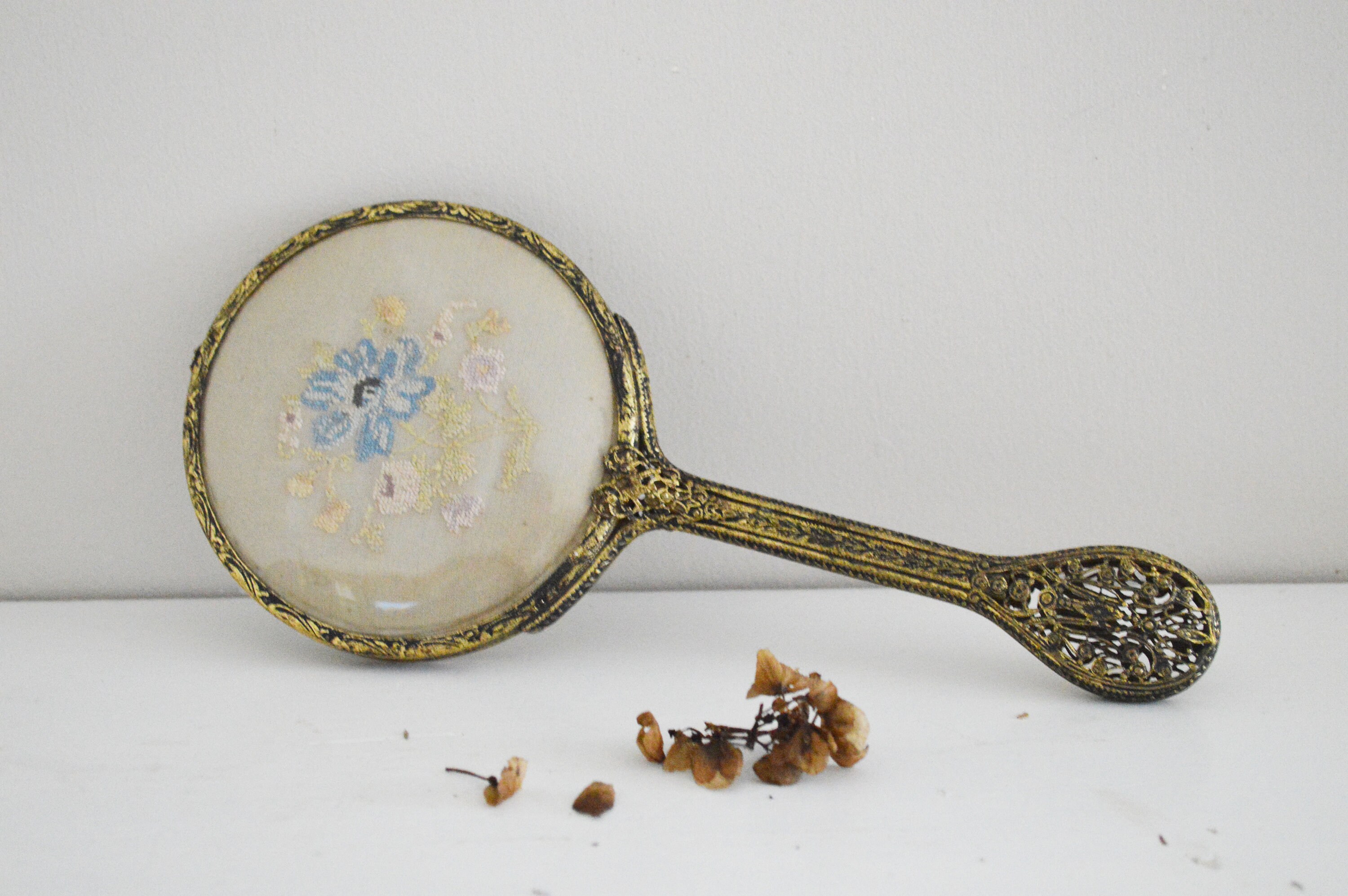 Antique Vanity Handheld Bevelled Vanity Mirror Dressing Table Etsy