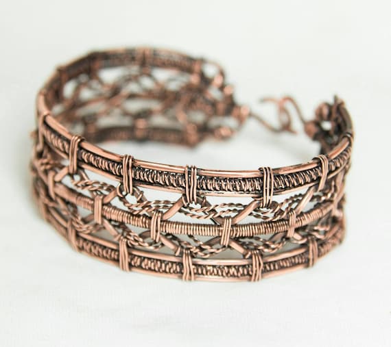 Braided copper wire bracelet Etsy