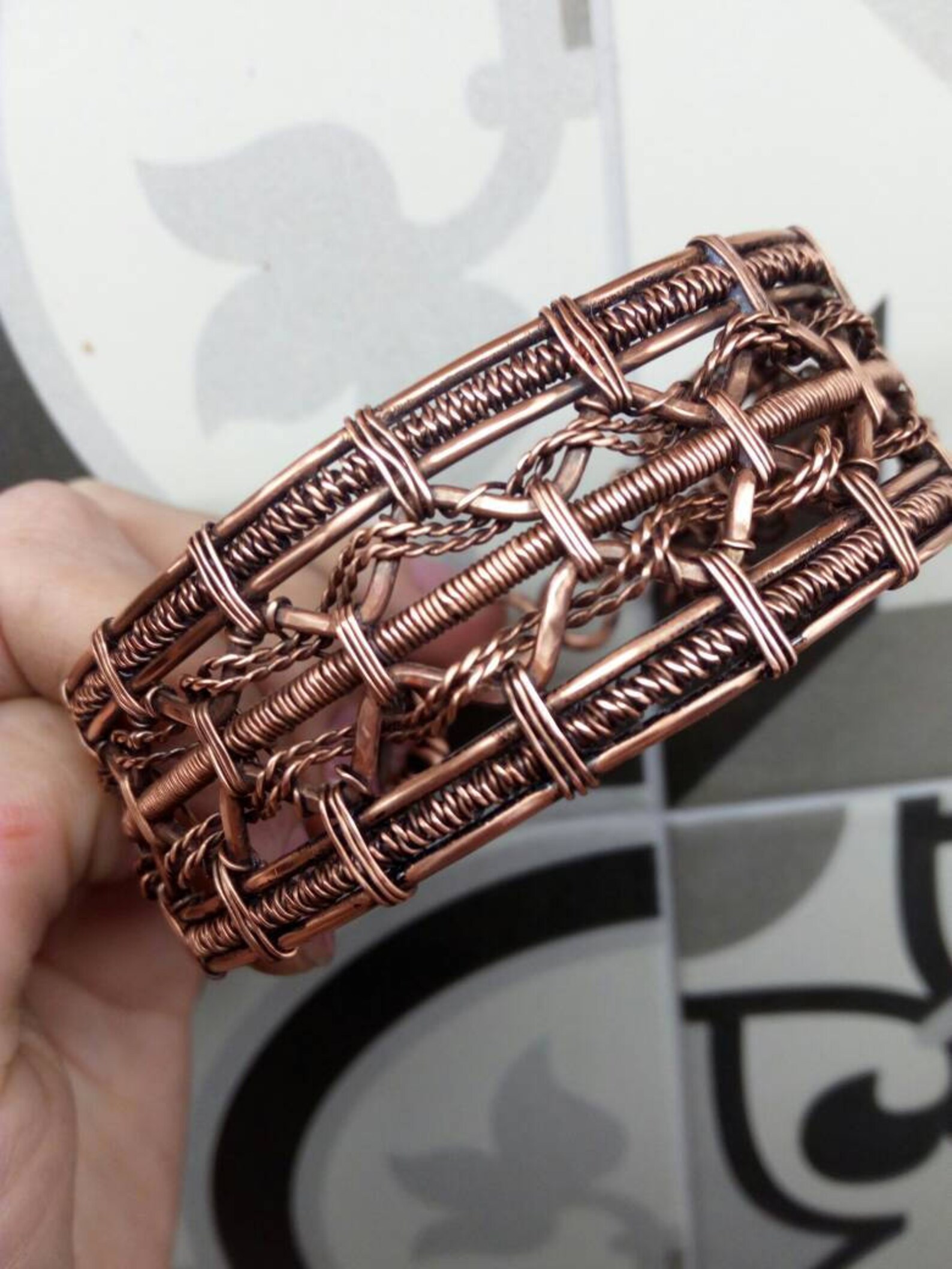 Braided copper wire bracelet Etsy