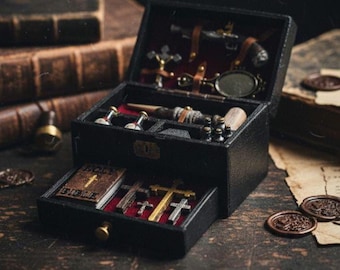 1:12 Scale Miniature Vampire Hunting Kit - DIY Dollhouse