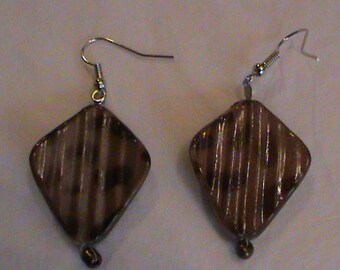 Brown Leopard spotted earrings