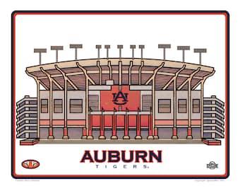 Jordan Hare Stadium - Auburn University - Officially Licensed with CLC