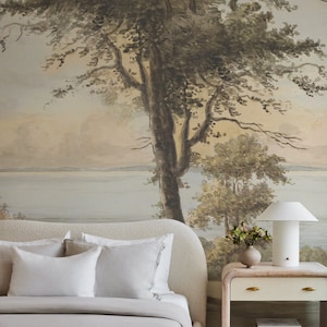 Dreamy paitning wall mural, Big tree wallpaper - DREAMLAND #230