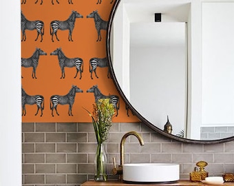 Zebra wallpaper, Removable wallpaper, Animal print #4