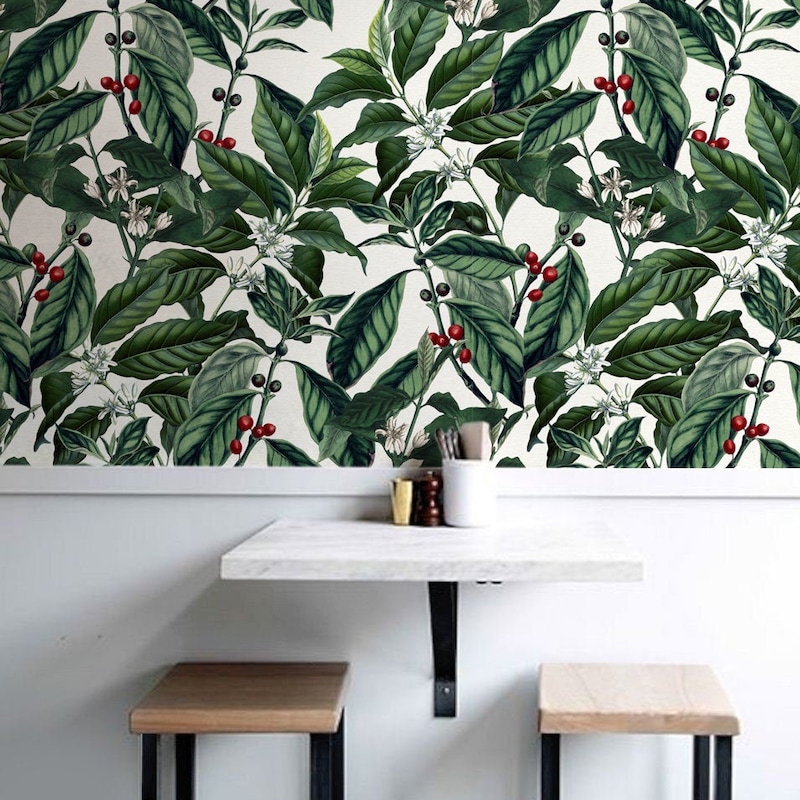 Coffee Place Wall Paper - Etsy